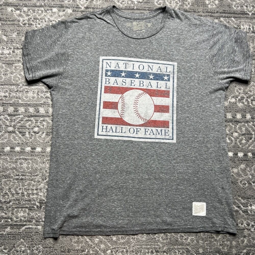 Retro Brand National Baseball Hall Of Fame  T-shirt Cooperstown Mens Large Sport
